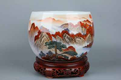 大师朱剑辉绘画作品《鸿运当头》缸