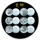 中国庭院瓷盘